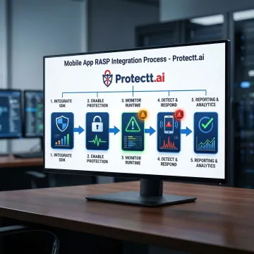 Step-by-step RASP implementation workflow on a mobile enterprise security platform