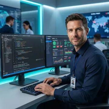 Security engineer analyzing mobile banking app code for tampering and debugging threats