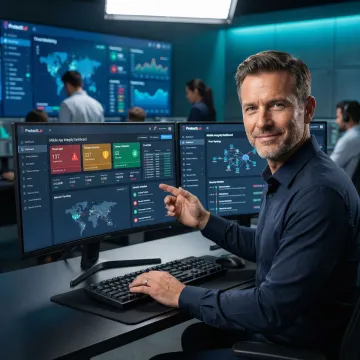 Security engineer monitoring mobile app integrity validation dashboard to detect tampered apps