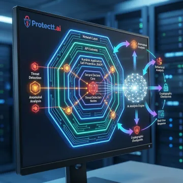 RASP runtime protection architecture diagram for a fintech mobile application