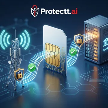 Diagram illustrating silent network authentication flow between SIM, mobile device, and carrier network