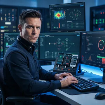 Security expert conducting offensive red team testing on mobile applications