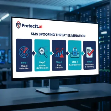 Step-by-step SMS spoofing mitigation process for a mobile banking application