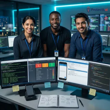 Security engineers conducting OWASP Top 10 penetration testing on a mobile fintech application