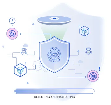 Security professional analyzing agentic AI threat vectors on a dashboard