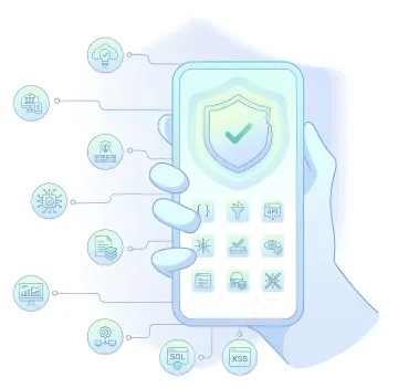 Runtime application self-protection active on a mobile banking app with threat detection dashboard