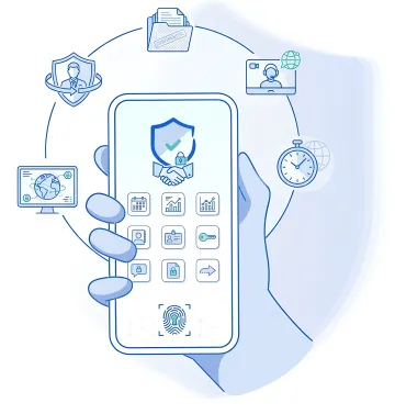 Enterprise security professionals reviewing global compliance dashboards on multiple screens