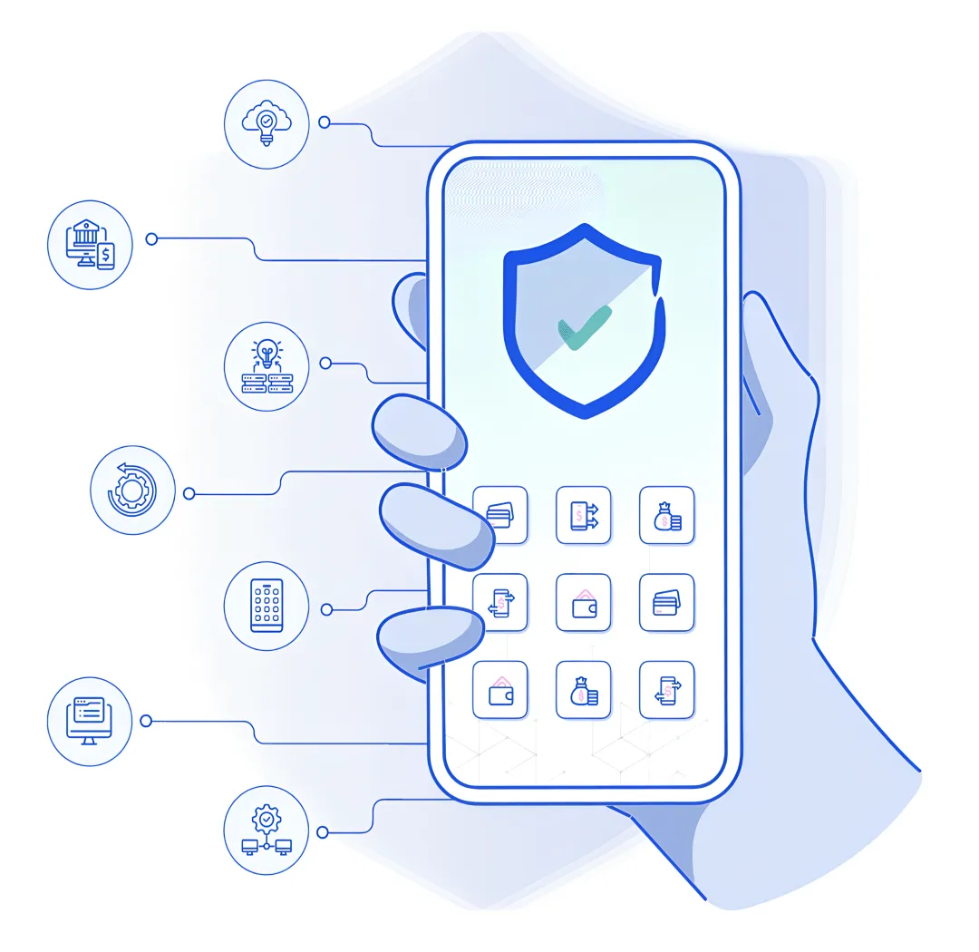 AI-powered mobile app security platform interface showing threat detection and risk intelligence analytics