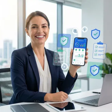 RBI DPSC compliance platform securing a mobile banking application on a smartphone