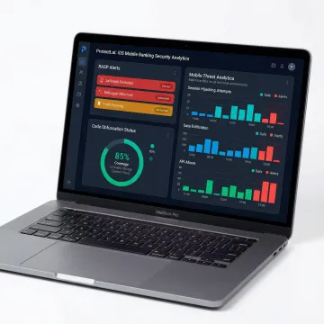 iOS app protection platform dashboard for banking security with RASP and code obfuscation