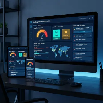 RASP solution dashboard showing real-time threat detection for a banking mobile app