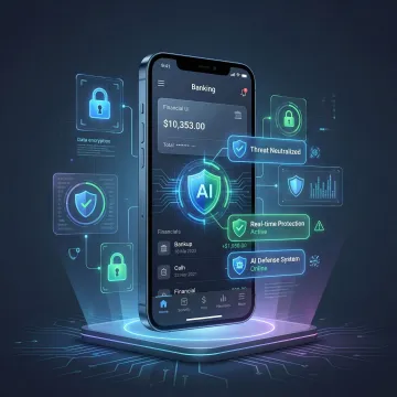 AI-powered mobile threat detection platform protecting a banking application