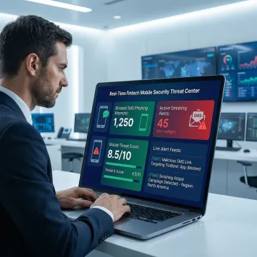 AI-powered smishing protection dashboard for mobile banking platform