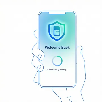Silent mobile verification securing a banking app against SIM swap fraud