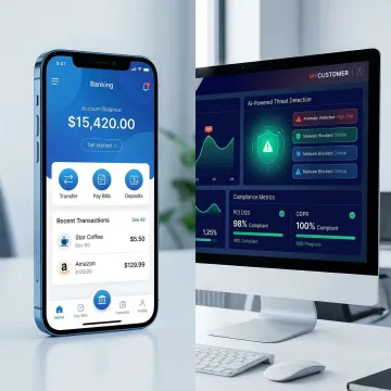 AI-powered mobile security dashboard protecting banking and insurance applications in real time