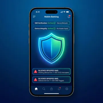 Mobile banking app protected from spoof SMS and SIM-based fraud by Protectt.ai