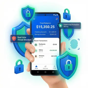 Android app security solution protecting BFSI mobile applications from cyber threats