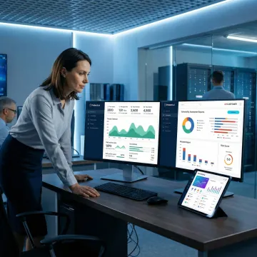 Security analyst reviewing OWASP Top 10 compliance test results for a mobile banking application