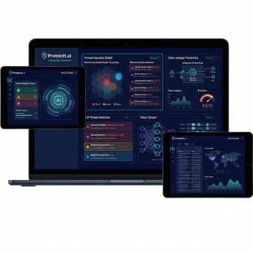 LLM security platform dashboard protecting AI applications from prompt injection and data leakage