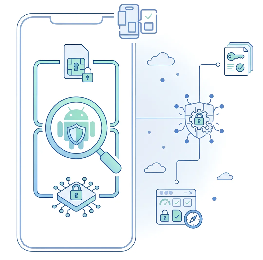 Android Device Binding to Lock App Access to Verified SIM and Device Identity Pairs