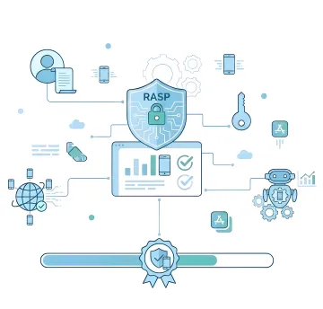 Step-by-step RASP implementation workflow on a mobile enterprise security platform