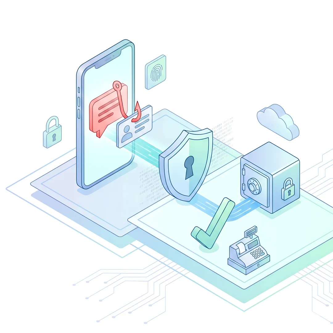 AI-powered smishing protection dashboard for mobile banking platform
