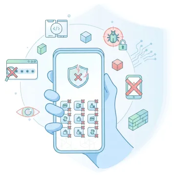 Security engineer reviewing Android root detection alerts on a threat monitoring dashboard