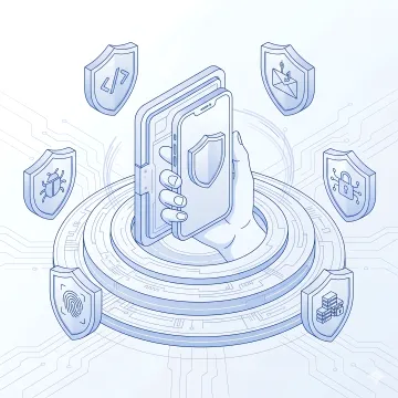 OWASP mobile security framework dashboard showing threat detection for banking app