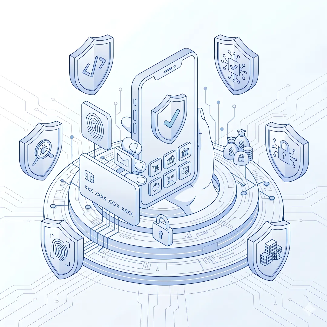 AI security platform interface showing mobile app threat detection for a banking application