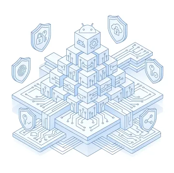 Step-by-step Android APK obfuscation process on a secure platform dashboard