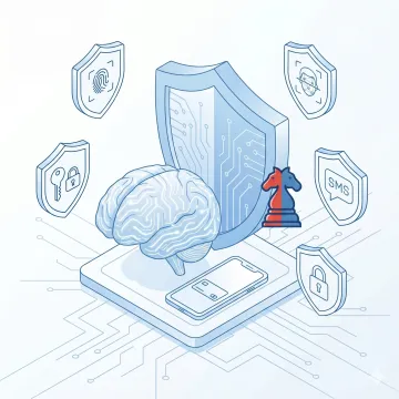 Protectt.ai mobile security platform blocking an SMS spoofing attack on a banking app