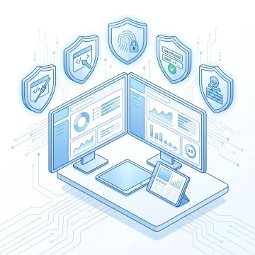 Security engineer monitoring LLM threat intelligence dashboard for AI application protection