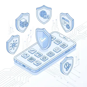 AI-powered mobile app security platform protecting a banking app on Android and iOS