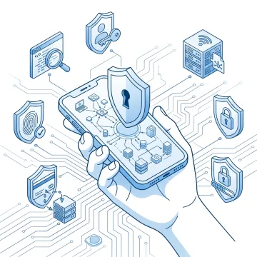 Red team cybersecurity expert conducting penetration testing on a mobile banking app