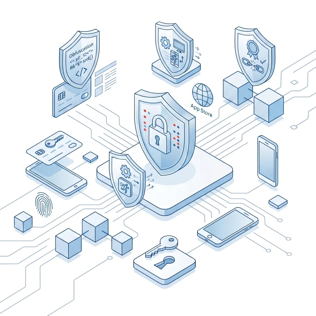 Multi-layered mobile app security protection for BFSI applications