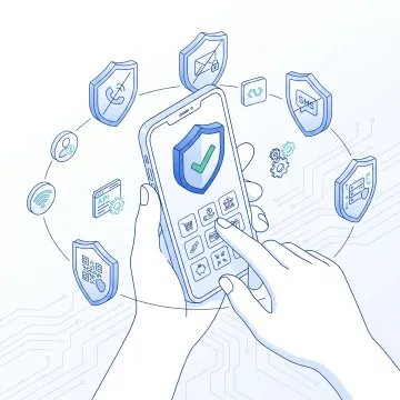 Red team specialists analyzing mobile fintech app vulnerabilities on multiple security screens