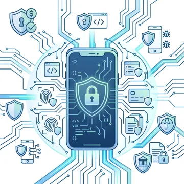 AI-powered mobile security platform dashboard showing threat detection for banking apps