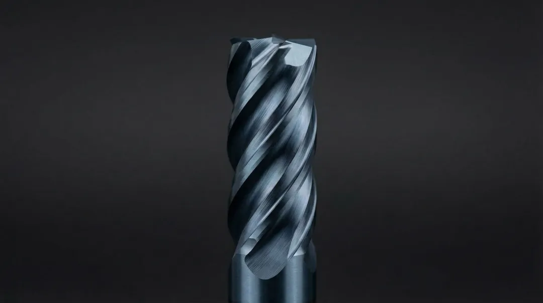 TiCN coated cutting tool insert close-up showing blue-grey metallic finish