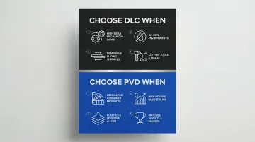 PVD versus DLC coating application decision guide with four selection criteria