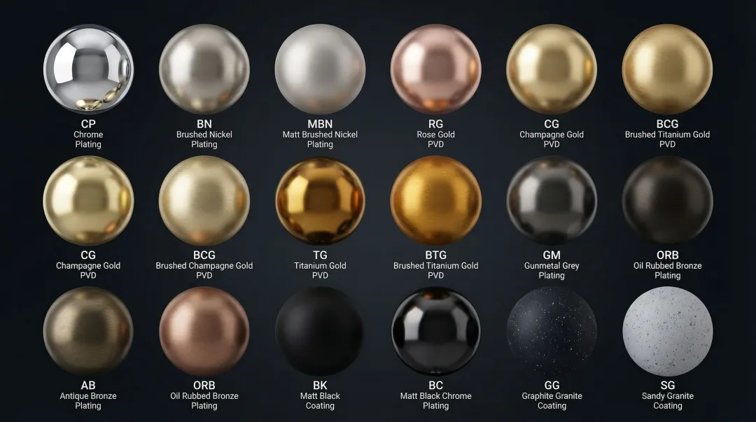 PVD-coated cosmetic packaging and decorative hardware showing gold and metallic finishes