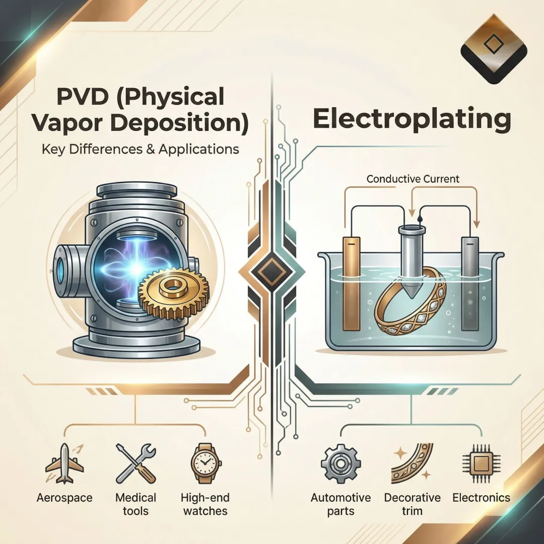 PVD vs. Electroplating: Key Differences & Applications