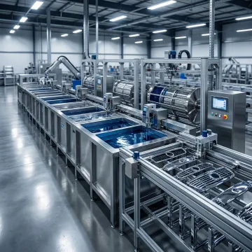 Advanced electroplating production line processing plastic components