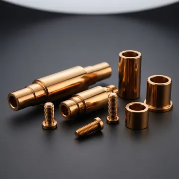 Close-up of zirconium nitride coated precision components
