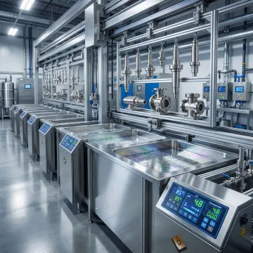 Industrial electroless nickel plating tank system processing precision components