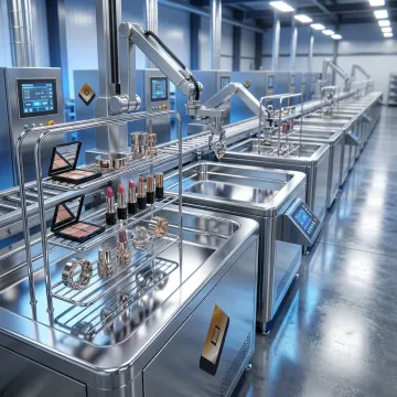 Automated silver electroplating production line