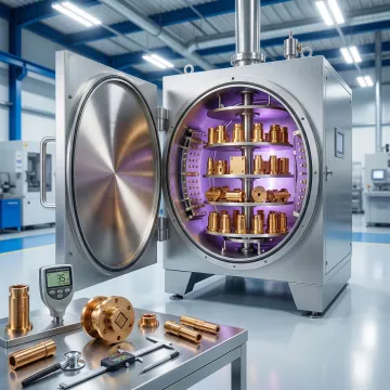 PVD coating chamber with bronze finishing process