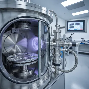 Advanced thin film deposition sputtering equipment in industrial facility