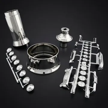 High-quality polished nickel finish on precision metal components
