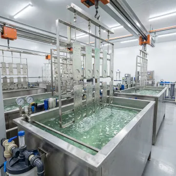 Industrial nickel plating process for stamped metal parts