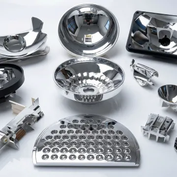 Close-up of UV-coated metal component showing brilliant finish and scratch resistance